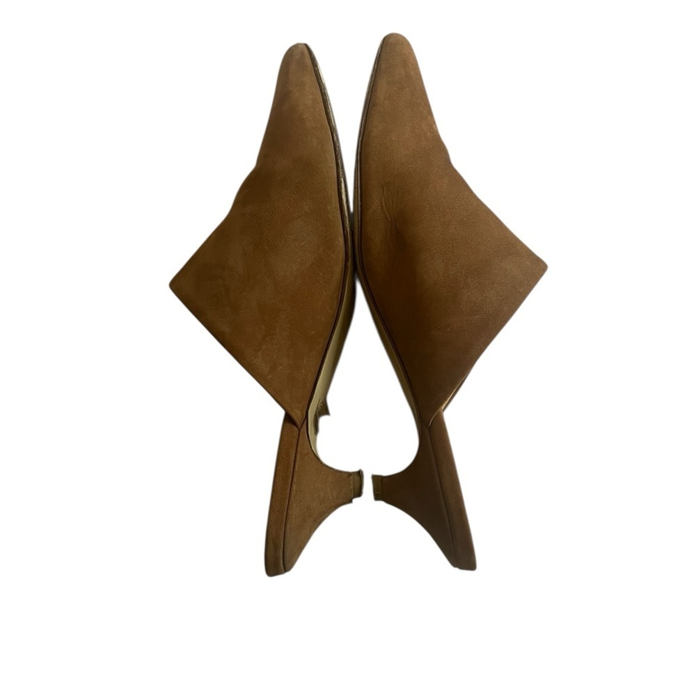 Jenni Kayne Brown Mules Suede Minimalist Design - Picture 9 of 16